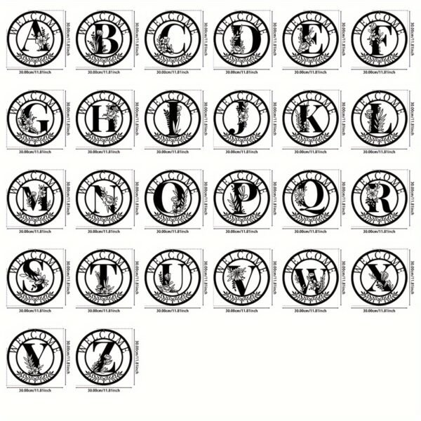 1PC, Metal Sign Decor, Classic Alphabet Metal Wall Art Pendant, Wall Hanging Decor, Creative Hollow Silhouette Art, Interior Home Decoration, Garden Hanging Picture, Metal Crafts, Holiday Gifts - Image 4