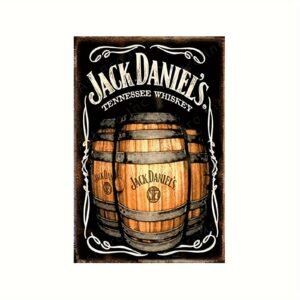 Vintage Whiskey Barrels Metal Tin sign Vintage Alcohol Signs Poster Basement Bar Decor Vintage Metal Beer Tin Signs 12x8