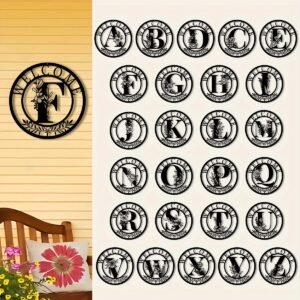 1PC, Metal Sign Decor, Classic Alphabet Metal Wall Art Pendant, Wall Hanging Decor, Creative Hollow Silhouette Art, Interior Home Decoration, Garden Hanging Picture, Metal Crafts, Holiday Gifts