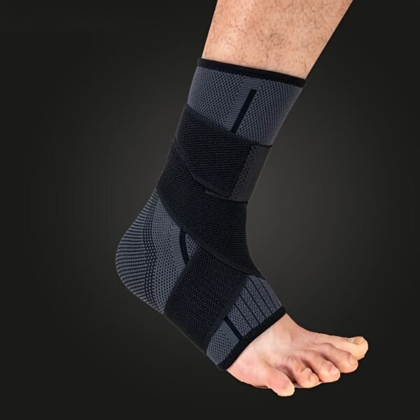 1pc Unisex Adjustable Ankle Compression Bandage - Elastic Support Brace for Daily Warmth, Gym & Sports - Hand Washable, Hook-and-Loop Closure, Nylon Material - Image 3