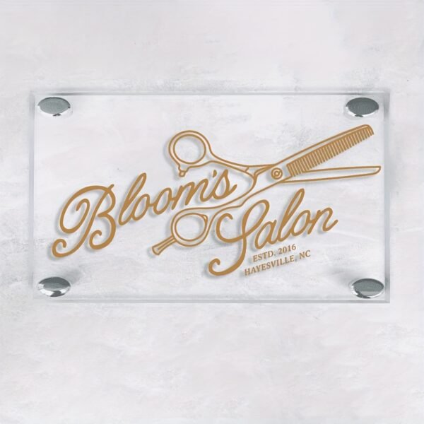 [2D Flat] Customizable Acrylic Office Sign - "Winbook Bookkeeping & Accounting" Personalized Glass Door Plaque with Professional Blue & Black Design, Ideal for Home & Office Decor, Indoor/Outdoor Use, Office Signage | Modern Office Decor | Durable Sign Material, Bookkeeping Services - Image 5