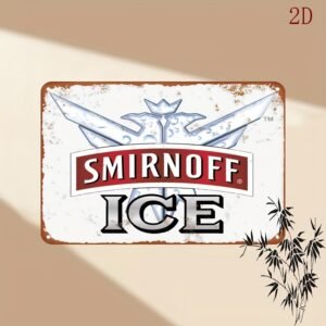 Smirnoff Ice Vintage Metal Tin Sign - Perfect Father's Day Gift, 8x12 Inch | Versatile Wall Decor for Home, Bar, Cafe & Kitchen