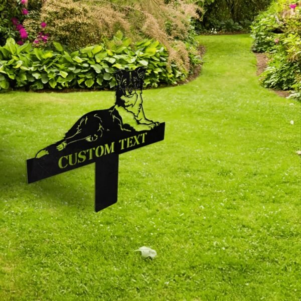 1pc Unique Border Collie Garden Fence Sign, Personalized Metal Sign, Humorous Outdoor Decoration, Durable Metal Material, No Battery Required - Image 7