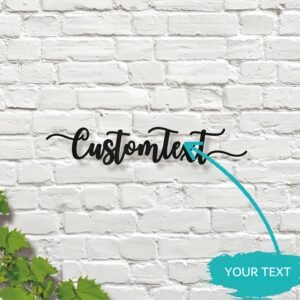 1pc Custom Metal Plate with Name, Custom Text And Signature, Perfect for Home Decoration, Opening Gift, Front Door Or Garden Wall Art