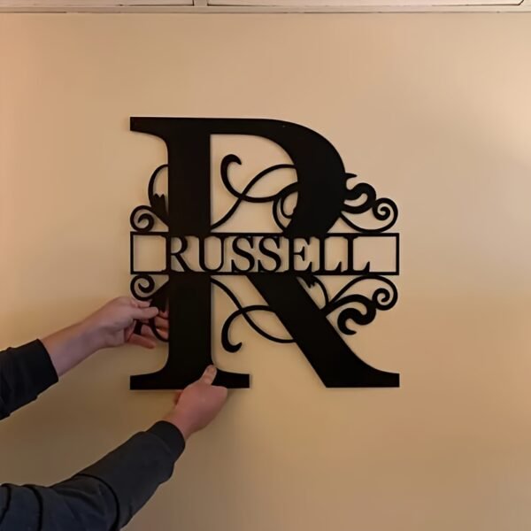1pc Personalized Split Letter Metal Sign, Customizable Gift for Friends & Family, Wall Art Decor