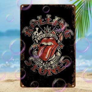 Rock Music Lover's Dream: Vintage 12x8" Aluminum Wall Art Sign - Durable, Weatherproof Metal Poster for Home & Coffee Bar Decor, Easy Install with Pre-Drilled Holes