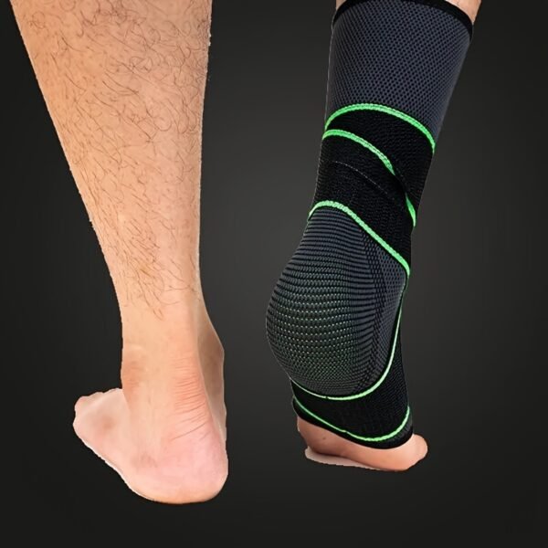 1pc Unisex Adjustable Ankle Compression Bandage - Elastic Support Brace for Daily Warmth, Gym & Sports - Hand Washable, Hook-and-Loop Closure, Nylon Material - Image 4
