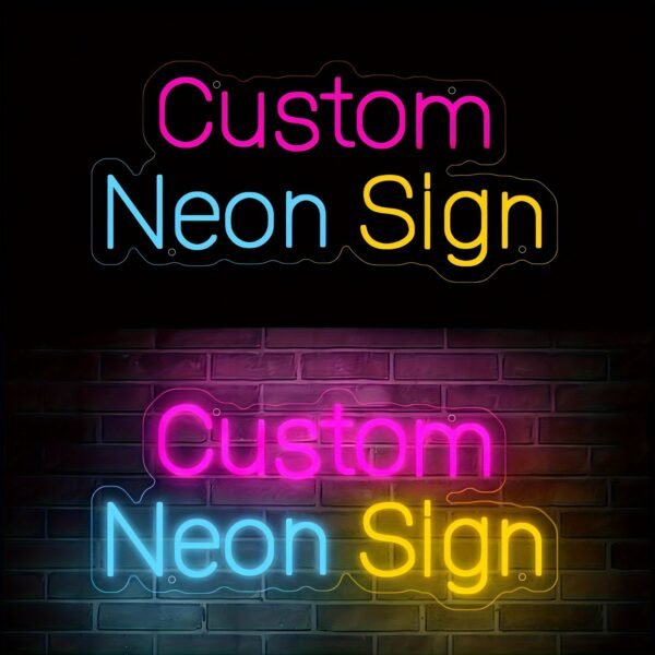 Customized Neon Signs, Private Custom Name LED Signs, Personalized USB Powered Neon Lights, DIY Wedding Party Birthday, Business Name Design Halloween Gift -winter, new year - Image 3