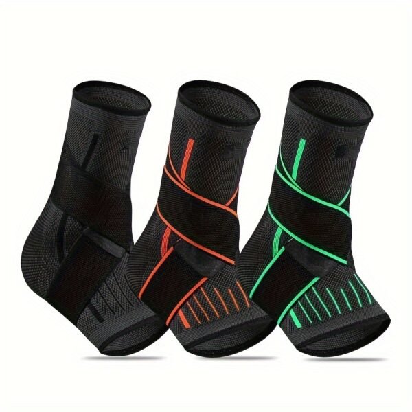 1pc Unisex Adjustable Ankle Compression Bandage - Elastic Support Brace for Daily Warmth, Gym & Sports - Hand Washable, Hook-and-Loop Closure, Nylon Material - Image 9