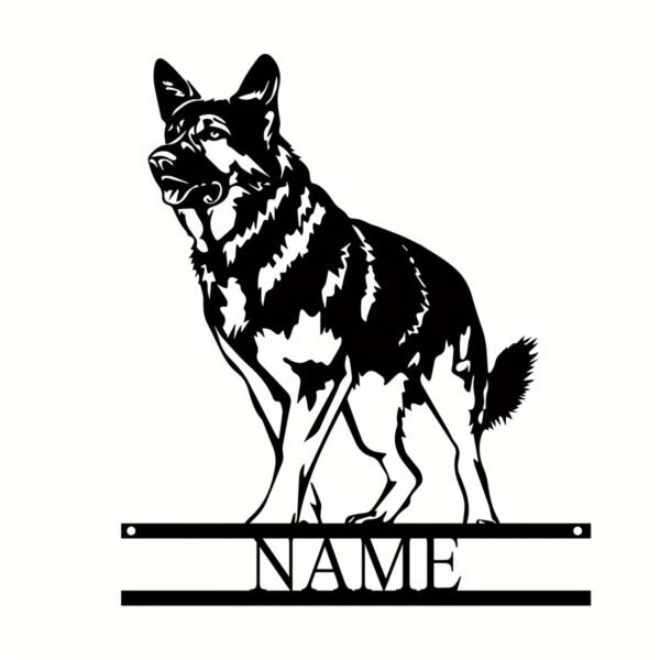 Custom German Shepherd Metal Wall Art - Personalized Dog Lover Name Sign for Home Decor, Perfect Gift Idea - Image 5