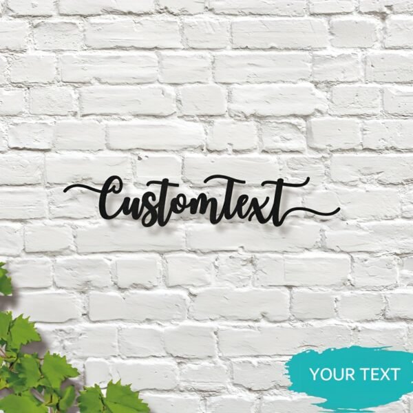 1pc Custom Metal Plate with Name, Custom Text And Signature, Perfect for Home Decoration, Opening Gift, Front Door Or Garden Wall Art - Image 3