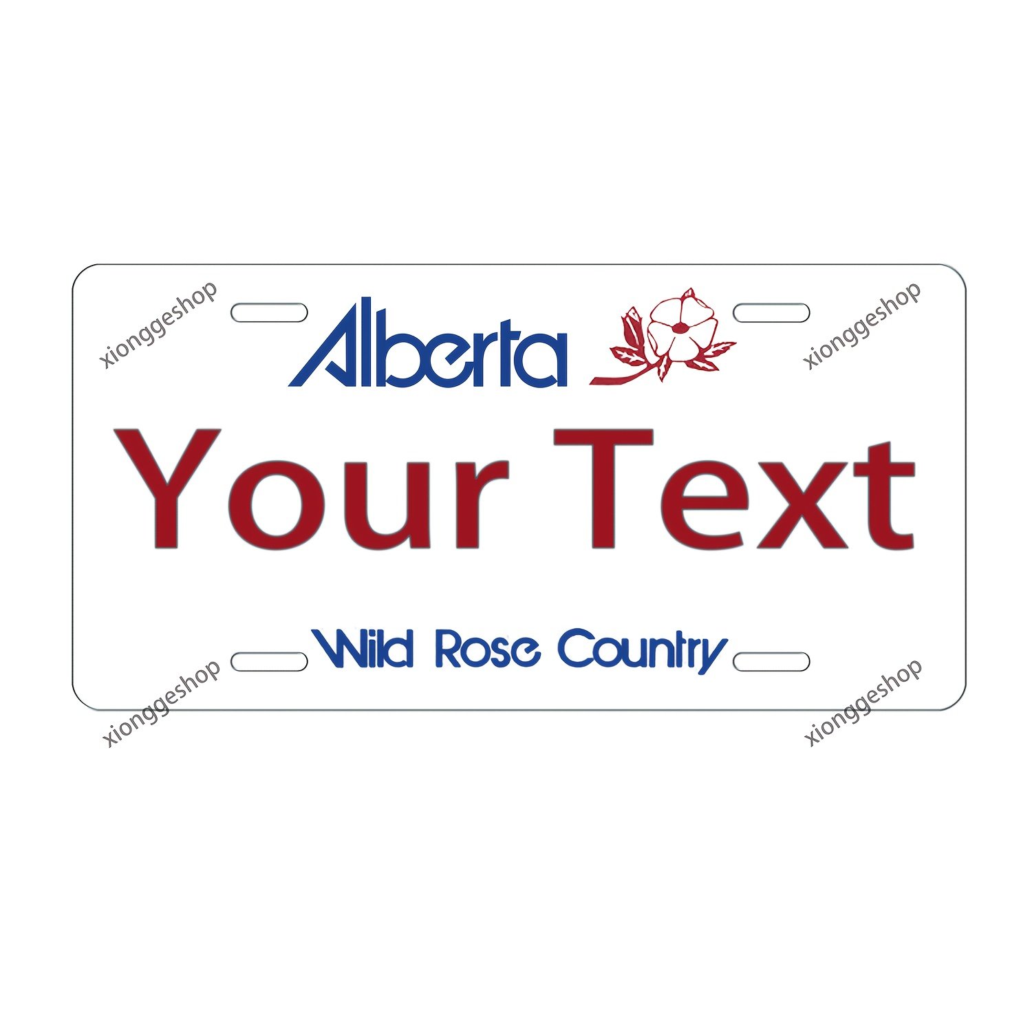 1pc Customizable Alberta License Plate Sign – Stainless Steel, Vintage Style, Personalized Text, Weather-Resistant, Universal Fit for Outdoor Decor, Holiday & Gift Decoration, 6×12 inches