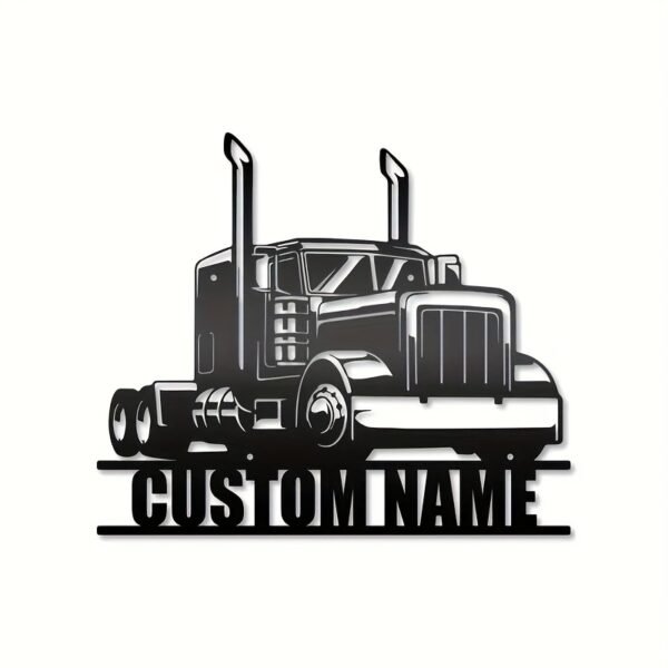 1pc Custom Semi Truck Metal Wall Art - Personalized Truck Driver Nameplate Home Decor - Ideal Gift for Home Decor and Truck Enthusiasts, Truck Decor - Image 4