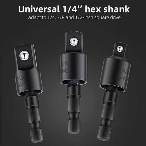 A 31pcs Universal Tool Set That Includes a Flexible Shaft, Quick-Change Adapter, Impact Wrench Socket Adapter, Right-Angle Screwdriver Bit Holder, Magic Socket, And Extension Bar - a Chromium-Vanadium Steel Uncharged Tool Kit. - Image 5