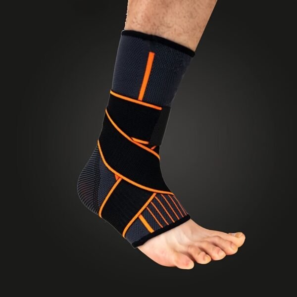 1pc Unisex Adjustable Ankle Compression Bandage - Elastic Support Brace for Daily Warmth, Gym & Sports - Hand Washable, Hook-and-Loop Closure, Nylon Material - Image 7