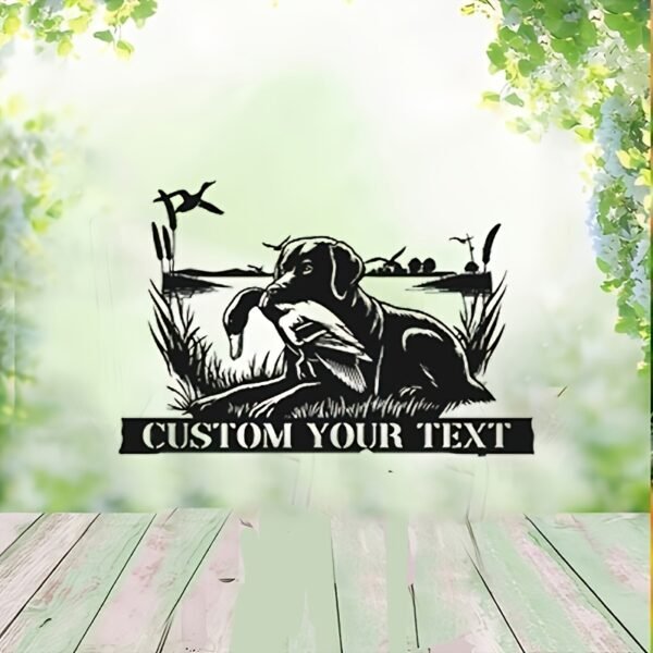 Customizable Labrador Retriever Metal Wall Sign – Personalized Duck Hunter Decor, Durable Waterproof Metal, Easy to Install, Perfect for Nature Lovers, Home Décor, Gifts, Black Finish, Indoor Wall Art, Dog Decor - Image 5