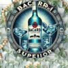 1pc, Bacardi Superior Aluminum Sign, 8x8 inches, Vintage Artwork, Durable Metal Plaque for Home/Kitchen/Restaurant/Bedroom/Garden/Garage/Hotel/Office Decor, High Definition, Easy Maintenance, Smooth Edges, Long-Term Use
