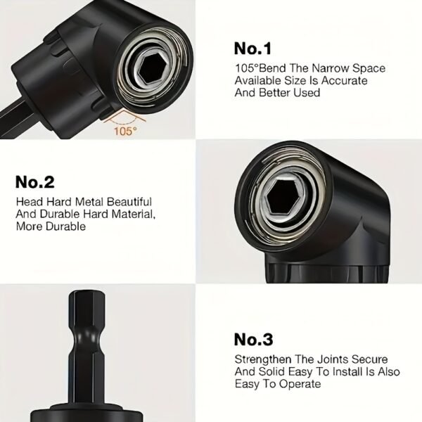 A 31pcs Universal Tool Set That Includes a Flexible Shaft, Quick-Change Adapter, Impact Wrench Socket Adapter, Right-Angle Screwdriver Bit Holder, Magic Socket, And Extension Bar - a Chromium-Vanadium Steel Uncharged Tool Kit. - Image 8