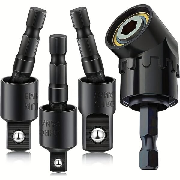 A 31pcs Universal Tool Set That Includes a Flexible Shaft, Quick-Change Adapter, Impact Wrench Socket Adapter, Right-Angle Screwdriver Bit Holder, Magic Socket, And Extension Bar - a Chromium-Vanadium Steel Uncharged Tool Kit. - Image 4
