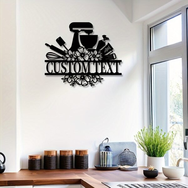 1pc Customizable Baking Themed Metal Wall Art, Personalized Pastry Chef Sign for Home Decor, Chef Signage, Baking Enthusiast Gift, Kitchen Decorative Gift, Wedding and Christmas Wall Hanging, Indoor Use - Image 7