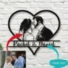Customizable Heart-Shaped Metal Wall Sculpture - Personalized Love-Themed Art Decor for Bedroom, Ideal for Weddings, Valentine'S Day, Mother'S Day, Father'S Day, Thanksgiving, St. Patrick'S Day - Indoor Use, Metal Wall Art Decor