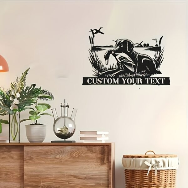 Customizable Labrador Retriever Metal Wall Sign – Personalized Duck Hunter Decor, Durable Waterproof Metal, Easy to Install, Perfect for Nature Lovers, Home Décor, Gifts, Black Finish, Indoor Wall Art, Dog Decor - Image 6