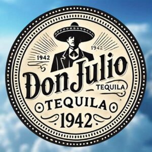 1pc Don Julio Vintage 8-Inch Round Metal Sign - Classic Heritage Wall Art for Home, Cafe, Club, Dorm - Ideal Gift with Traditional Mexican Design, Dorm Room Decor | Classic Wall Art | Decorative Border, Spirits Decor