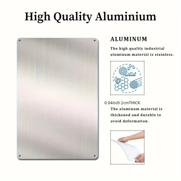 1pc Personalized Aluminum Pizzeria Sign - Customizable Text Metal Wall Decor for Indoor/Outdoor, Man Cave, Garage, Workshop - Durable, Weather-Resistant 8x12 inch Custom Sign - Image 5