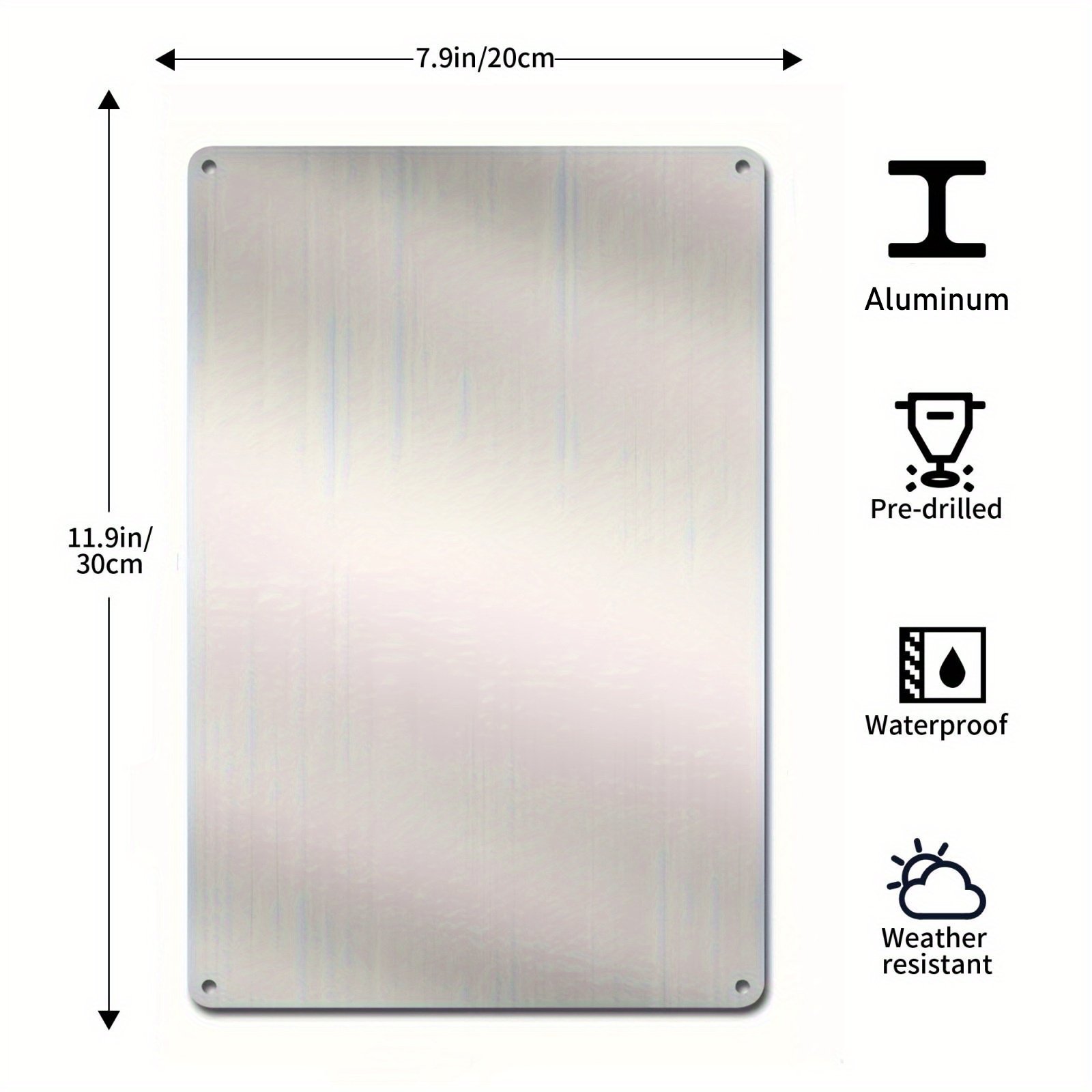 1pc Personalized Aluminum Pizzeria Sign – Customizable Text Metal Wall Decor for Indoor/Outdoor, Man Cave, Garage, Workshop – Durable, Weather-Resistant 8×12 inch Custom Sign