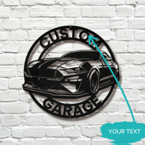 Personalized Iron Metal Car Wall Art Sign - Custom Garage Decor for Man Cave, Mechanic, Workshop - Ideal for New Year & Christmas Gifts