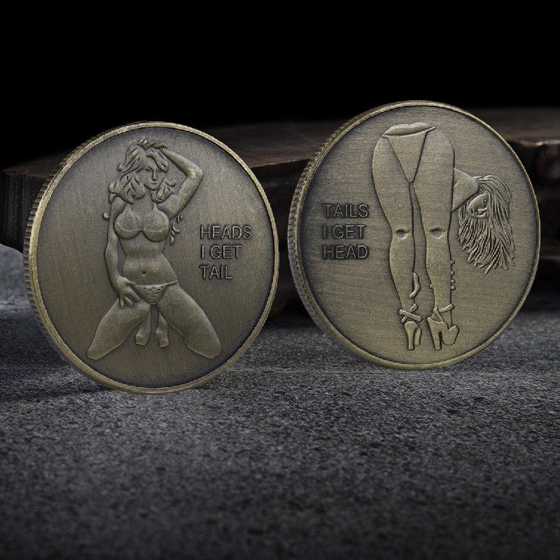 Vintage Bronze Bikini Youngsters Commemorative Coin – Perfect for Party Favors, Christmas & Halloween Gifts, Golf Ball Markers & Playing Cards
