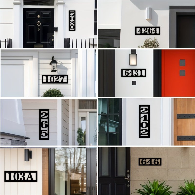 Personalized Metal House Numbers Sign – Choose Your Style & Size (12″-23″) | Easy Install, Durable Laser-Cut Outdoor Wall Decor