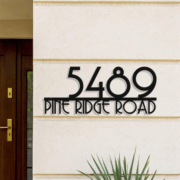 Custom Metal House Number Sign - Modern Outdoor Address Plaque with Street Name, Wall Art Decor - Unique Handmade New Home Gift by Briartw - Image 6