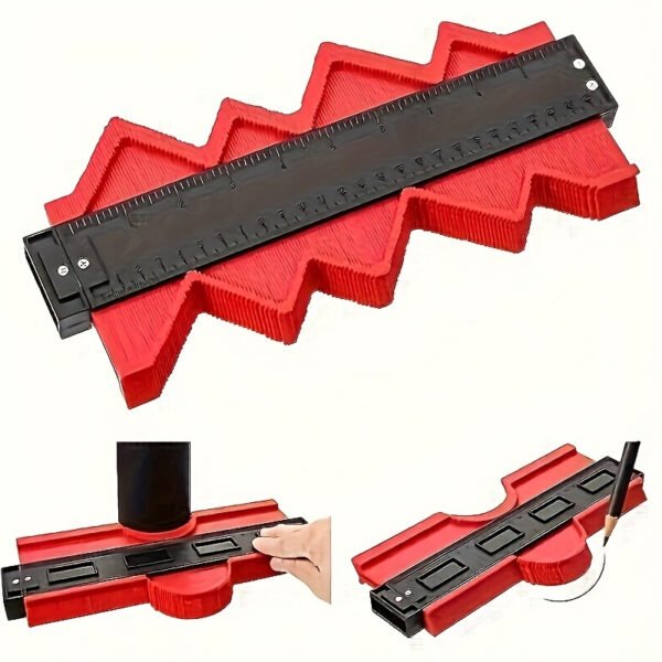 Ultimate Tracing Measuring Tool - Precision Shape Replicator, Multi-Functional Plastic Ruler for Woodworking, Corners, Carpet, Tile & Laminate - Ideal DIY Tool, No Electricity Needed, DIY Measuring Tool | Ergonomic Handle | Durable Plastic Ruler, Measuring Tape - Image 2