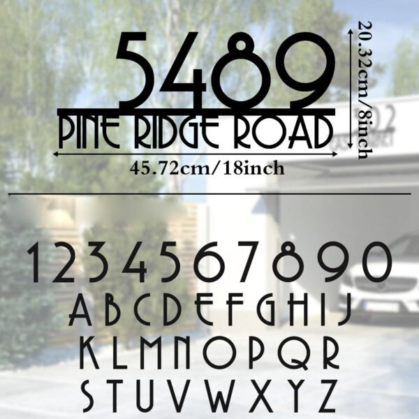 Custom Metal House Number Sign - Modern Outdoor Address Plaque with Street Name, Wall Art Decor - Unique Handmade New Home Gift by Briartw - Image 3