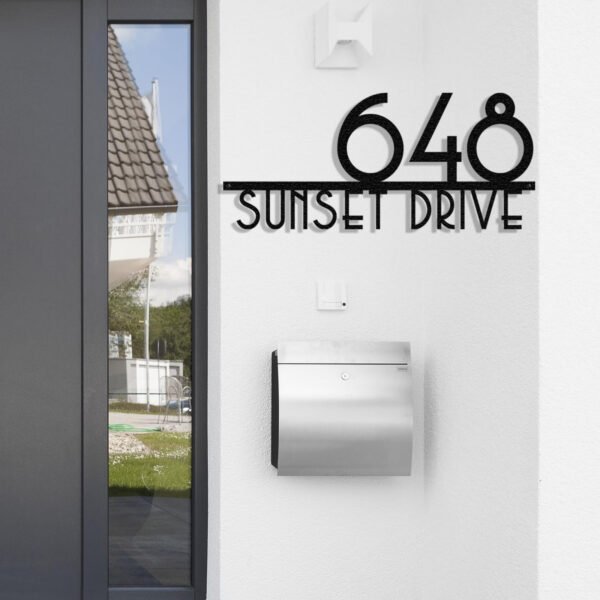 Custom Metal House Number Sign - Modern Outdoor Address Plaque with Street Name, Wall Art Decor - Unique Handmade New Home Gift by Briartw - Image 7
