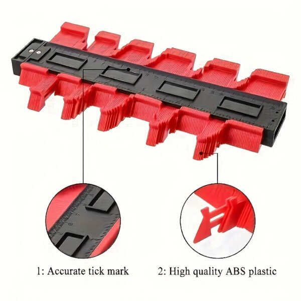 Ultimate Tracing Measuring Tool - Precision Shape Replicator, Multi-Functional Plastic Ruler for Woodworking, Corners, Carpet, Tile & Laminate - Ideal DIY Tool, No Electricity Needed, DIY Measuring Tool | Ergonomic Handle | Durable Plastic Ruler, Measuring Tape - Image 8