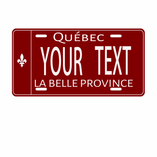 Customizable Stainless Steel Quebec License Plate - 6x12" Vintage Red Metal Sign for Home, Bar, Cafe & Garage Decor | Personalized Wall Art & Unique Gift Idea - Image 3