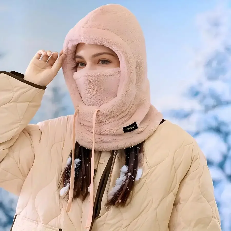 Adjustable Winter Balaclava Hat with Sherpa Hood and Windproof Ski Face Cover for Men and Women - Image 6