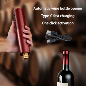 USB Rechargeable Electric Wine Bottle Opener Automatic Corkscrew Wine Opener One-click Button Wine Tools Bar Kitchen Products
