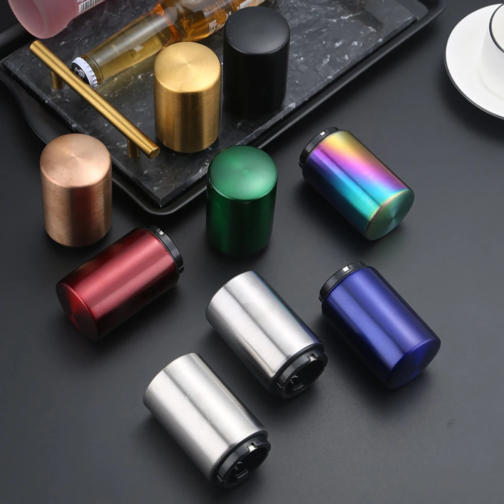 Stainless Steel Beer Bottle Opener Kitchen Accessories Beer Soda Supplies Kitchen Tool Cap Red Wine Bottle Automatic Opener Bar - Image 6