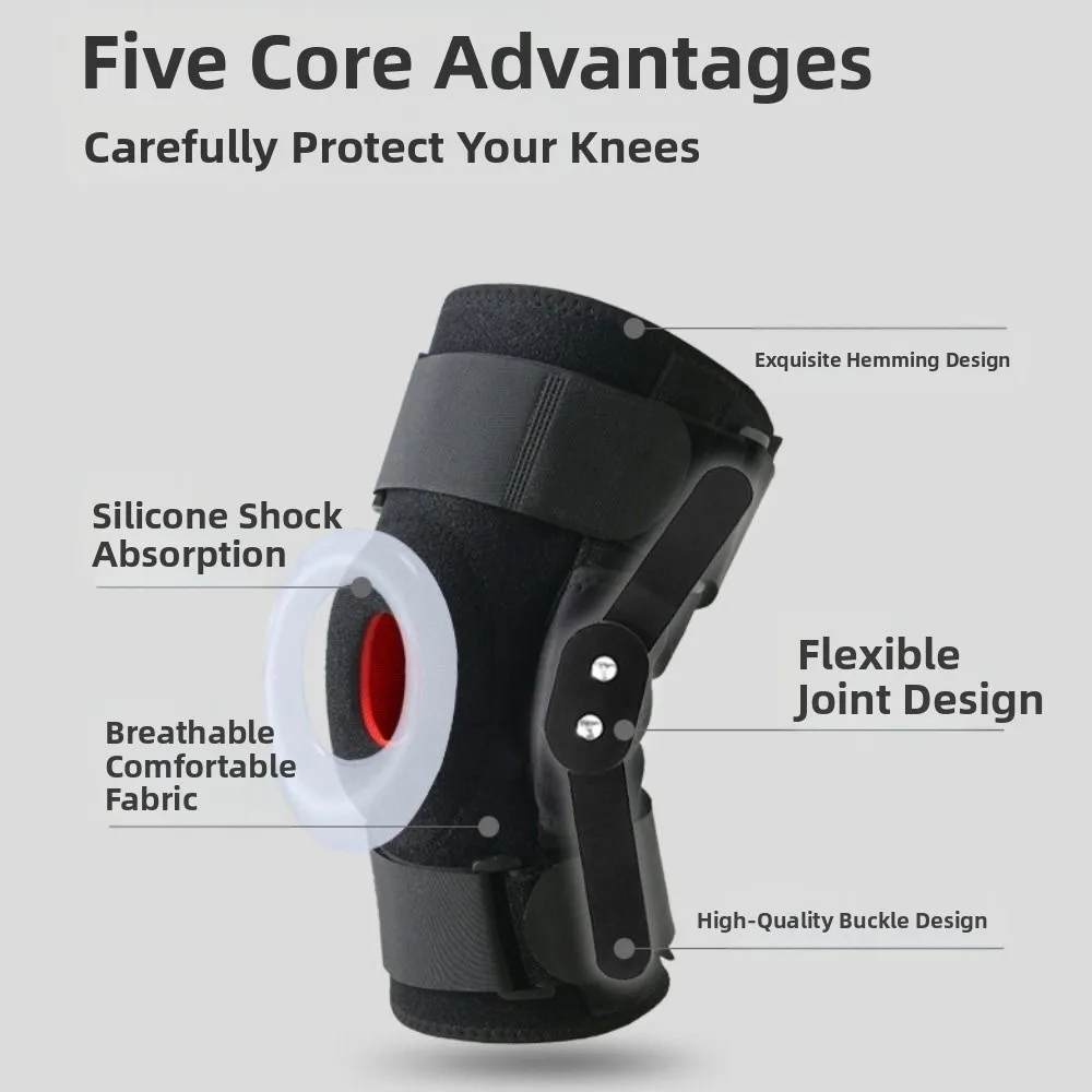 Compression Knee Brace Side Stabilizers Open Patella Knee Pad Sleeve Knee Protector Breathable Knee Support Orthopedic