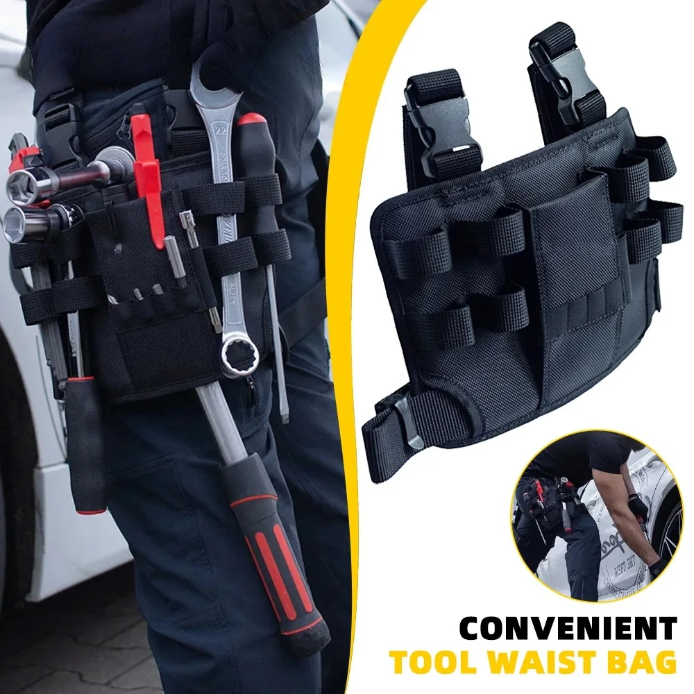 Tool Bag Belt Work with Belt Clip Holster Leg Tool Pouch Tactical Waist Bag Electrician  Belt Clip Holsterfor Men Maintenance