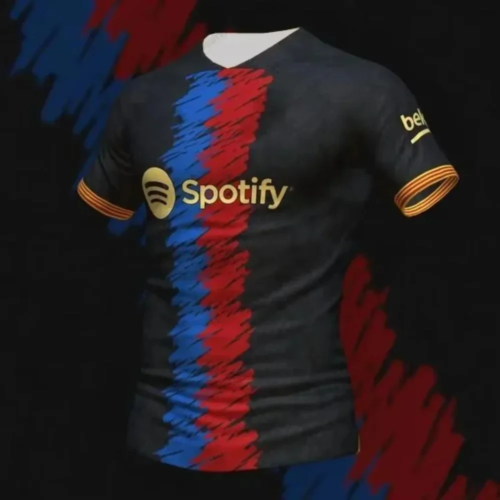 Summer Barcelona Special Edition Football Jersey Men Women’s Comfortable Breathable Quick Drying Motorcycle Training T-shirts